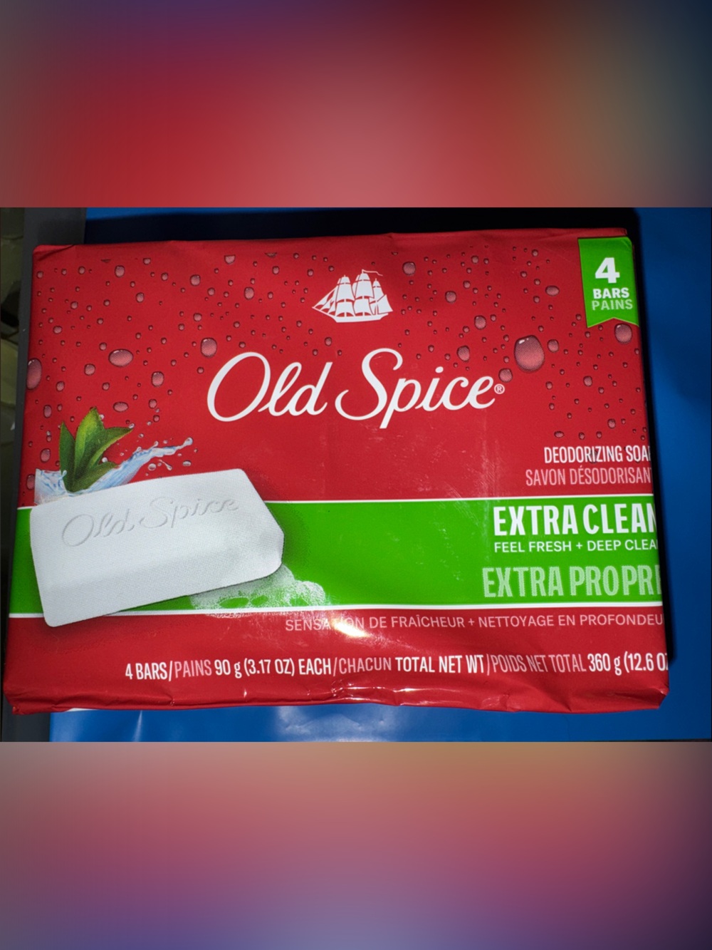 Old Spice Extra Clean Deodorizing Bar Soap 4 pk